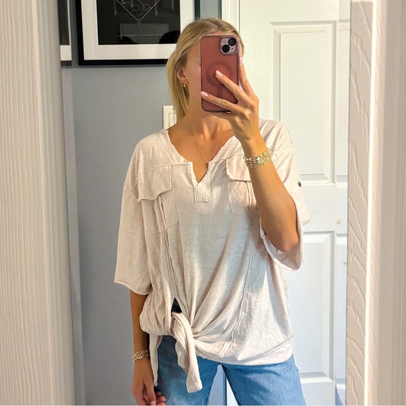 Free People Tops - Free People We The Free Tie Side Tee